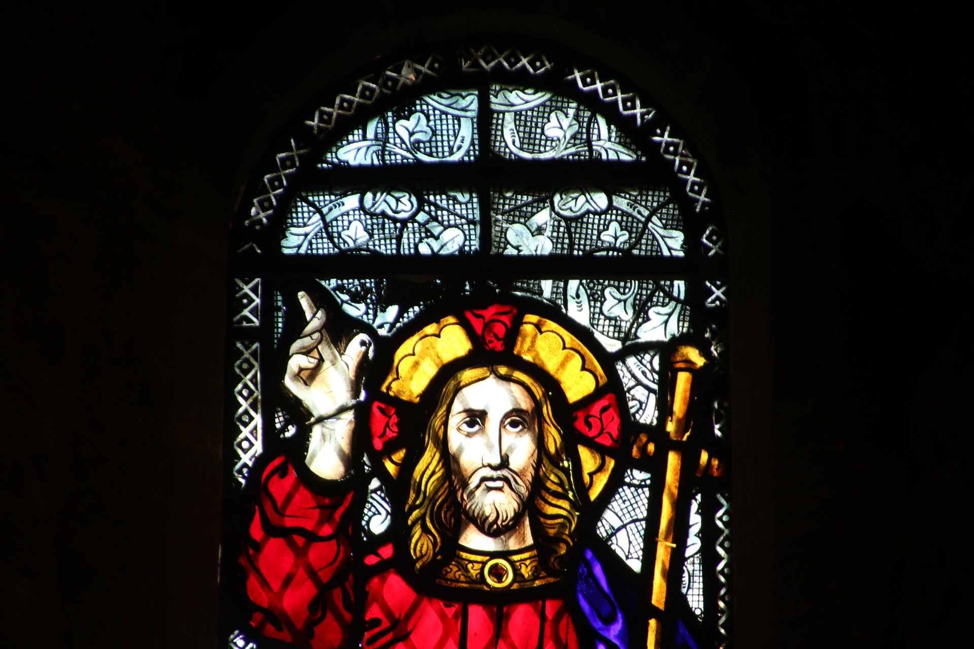 Christ in stained glass